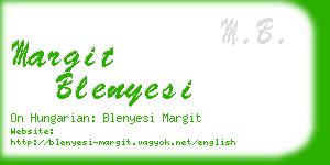 margit blenyesi business card